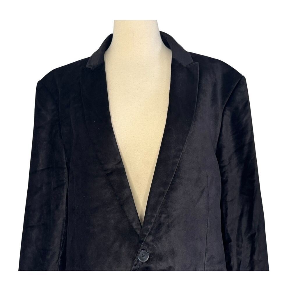GUESS Fulham Black Velvet Knit Blazer Business Jacket Men’s Size XL - Picture 4 of 11